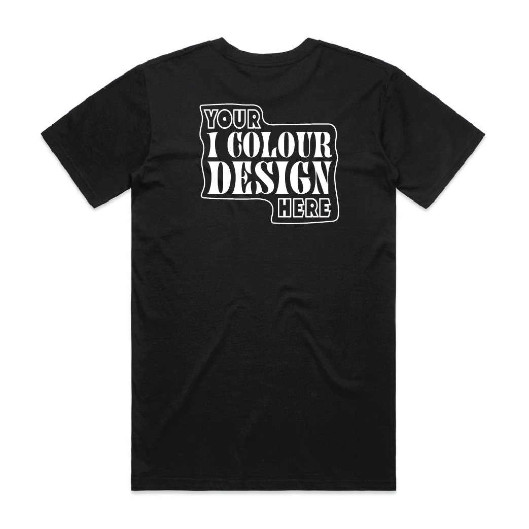 1 colour mock back